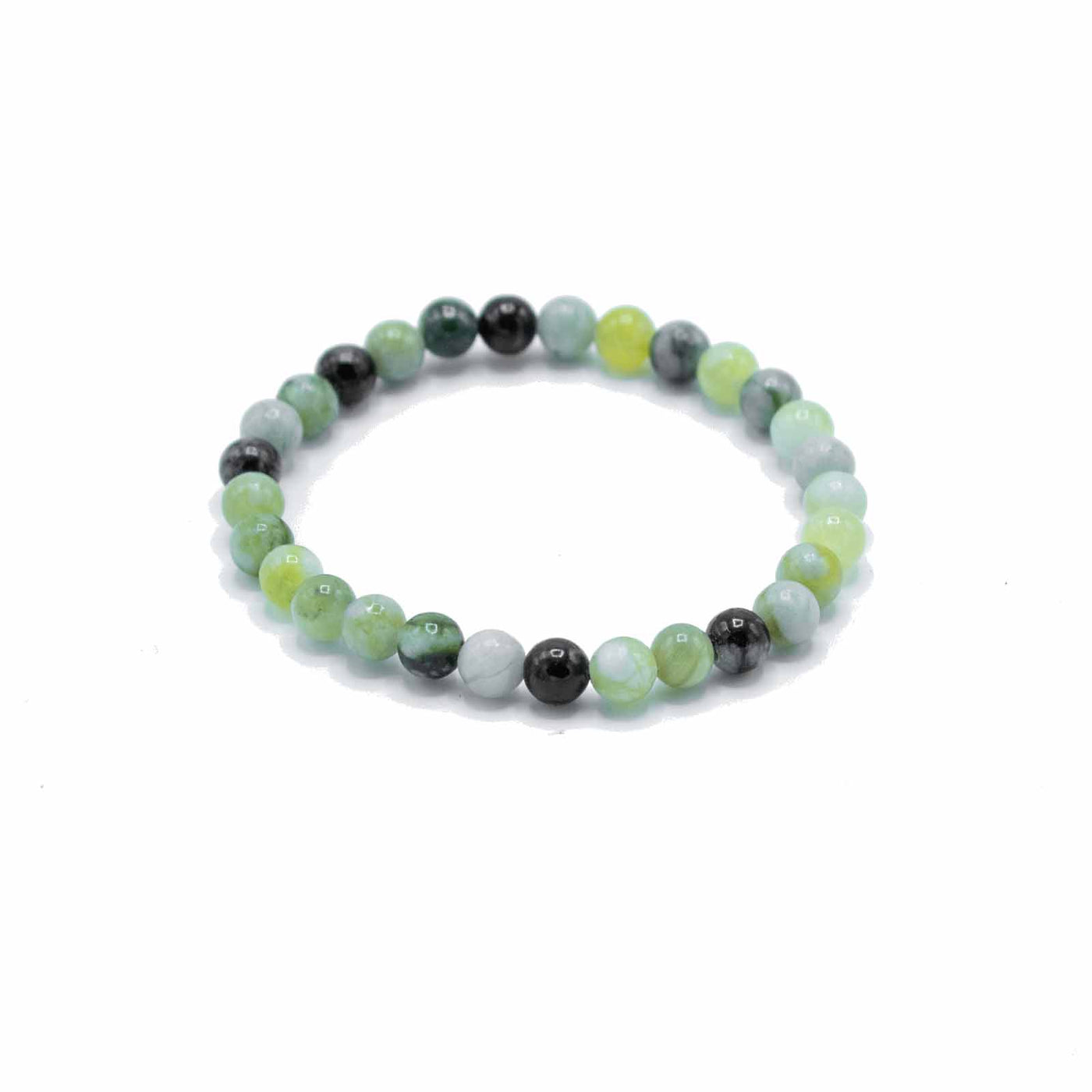 Unisex Olive Jade Crystal Gemstone Bracelet