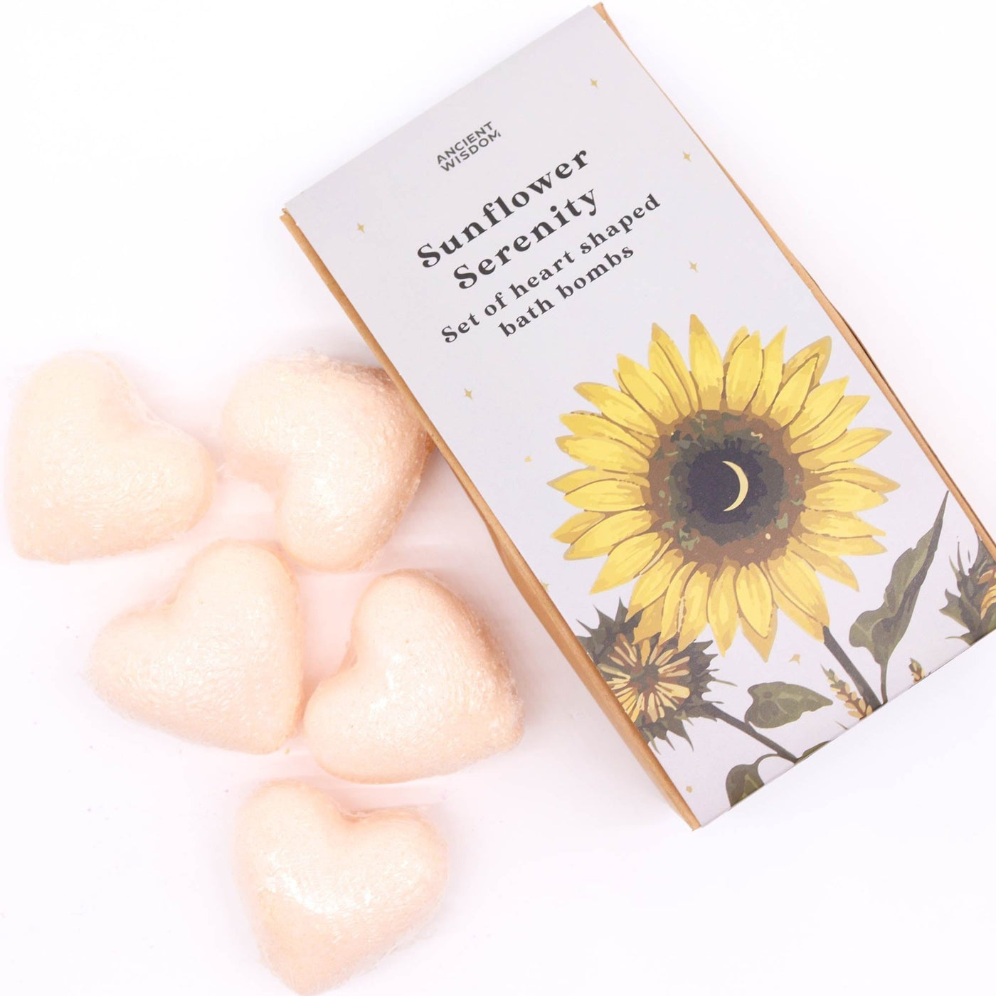 Sunflower Serenity Heart Bath Bomb Gift Set