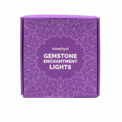 Gemstone Amethyst Rocks String Fairy String Lights