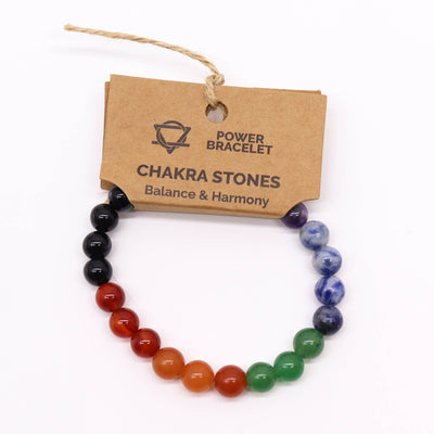Unisex Chakra Gemstone Beads Bracelet.