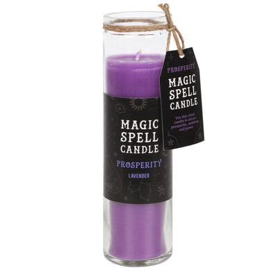 Lavender Fragranced 'Prosperity' Spell Tube Glass Candle