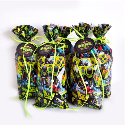 Children Pre Filled Birthday Gamer Party Goody Bags, Party Favours With Toys And Sweets.