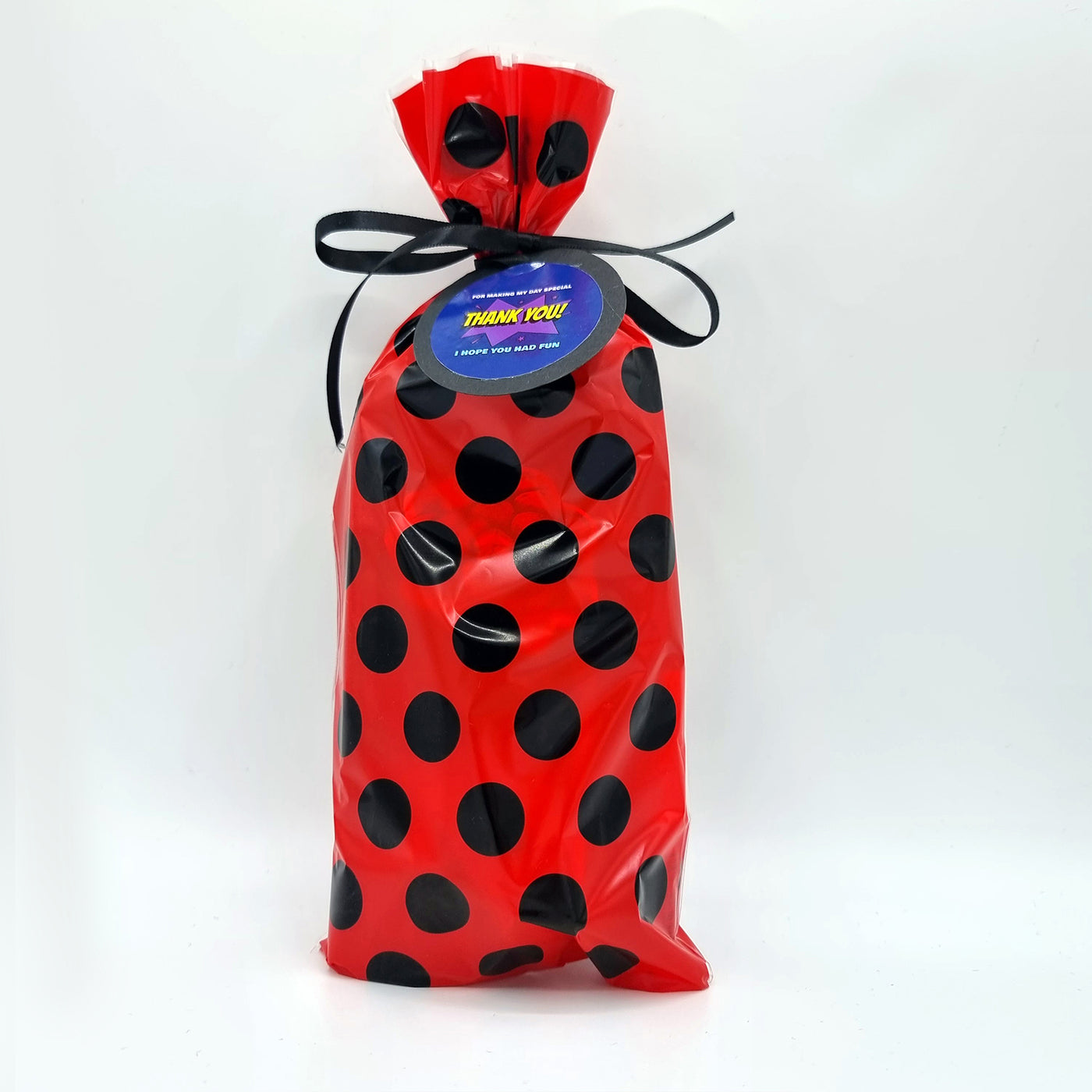 Pre Filled Red Polka Dot Ladybug Hero Birthday Party Bags With Toys And Sweets, Party Favours.