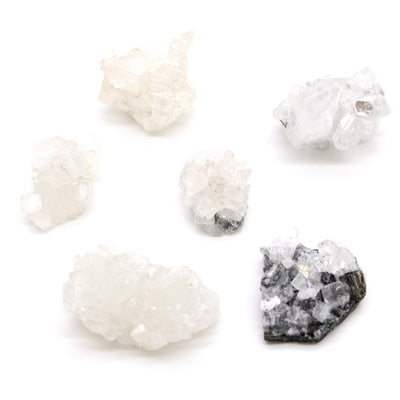 White Appophyllite Clusters Rare Mineral Collectors Stones 20-30mm.