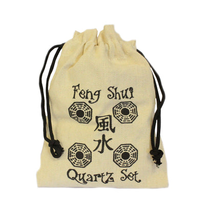 Feng Shui Natural Quartz Stones Gift Set In The Pouch.