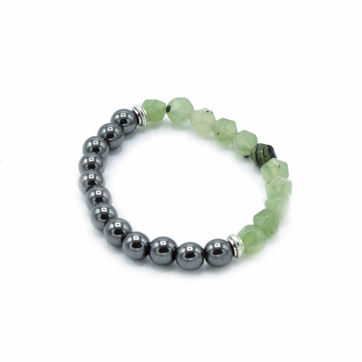 Unisex Faceted Gemstone Magnetic Jade Bracelet.