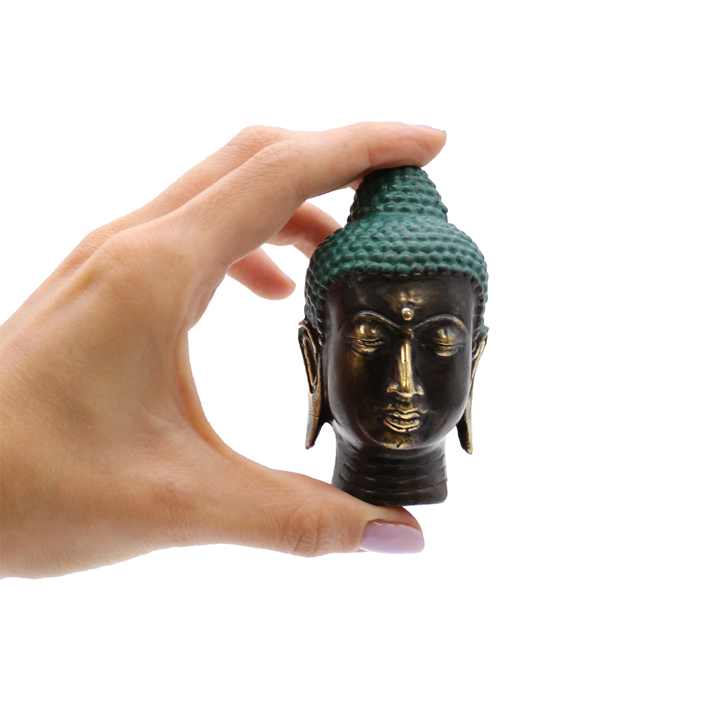 Classic Mini Brass Fengshui Buddha Head Ornament.