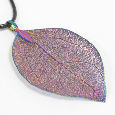 Bravery Leaf Real Leaf Multicolour Jewellery Necklace.