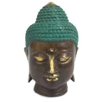 Large Classic Brass Fengshui Buddha Head Ornament.