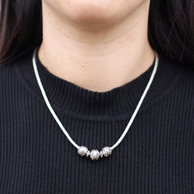 Silver & Gold Tribal Trio Women's Necklace.