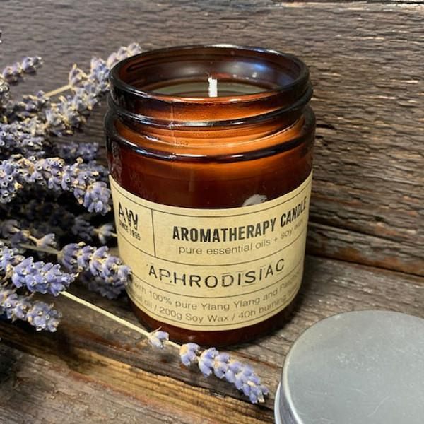 Essential Oil Aromatherapy Soy Wax Aphrodisiac Candles With Ylang Ylang & Patchouli200g 