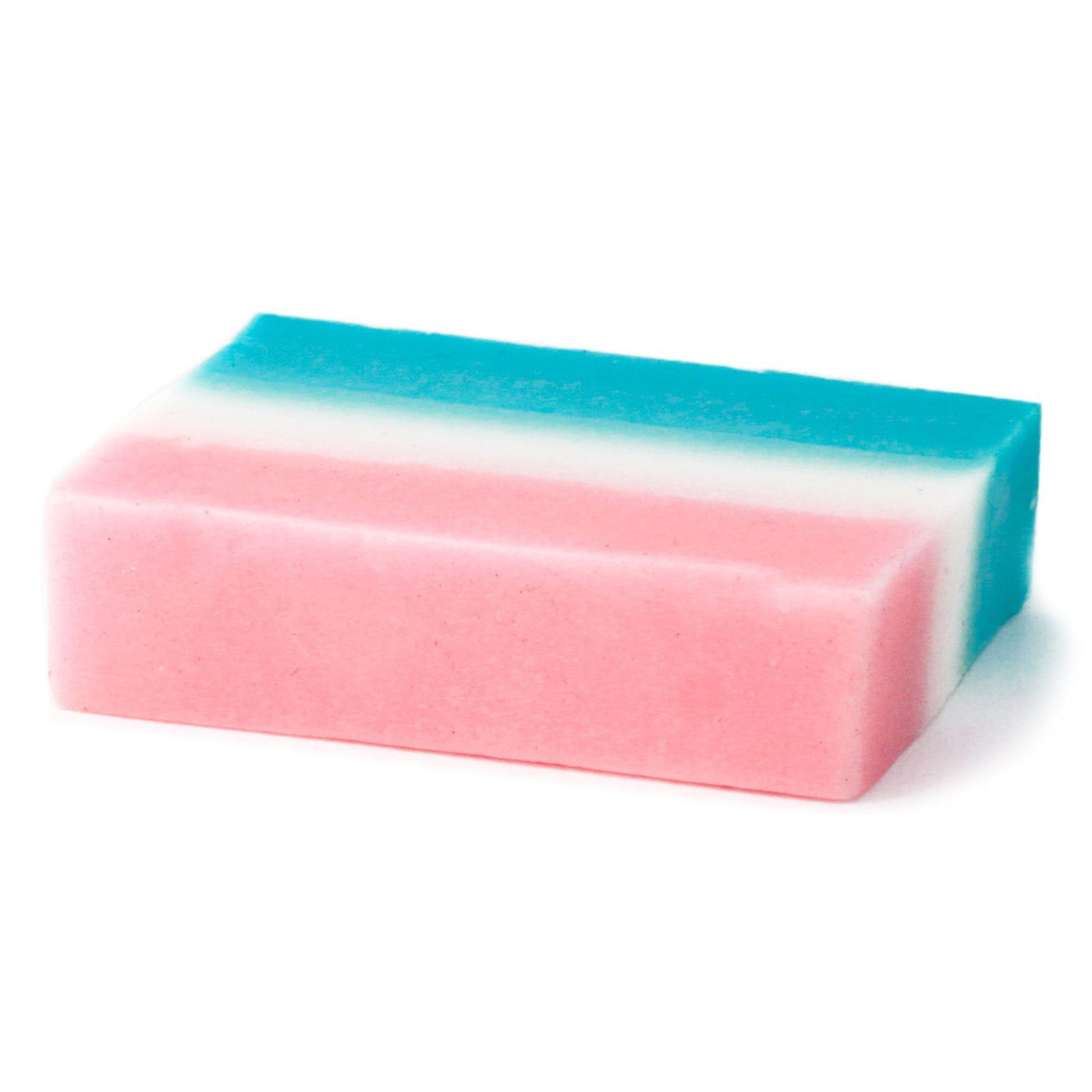 Pink-Blue Baby Powder Hand Made Fragranced Soap Loaf And Slices.