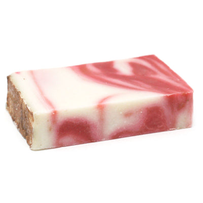 Red Clay Paraben Free Olive Oil Body Soap Loaf And Slices.