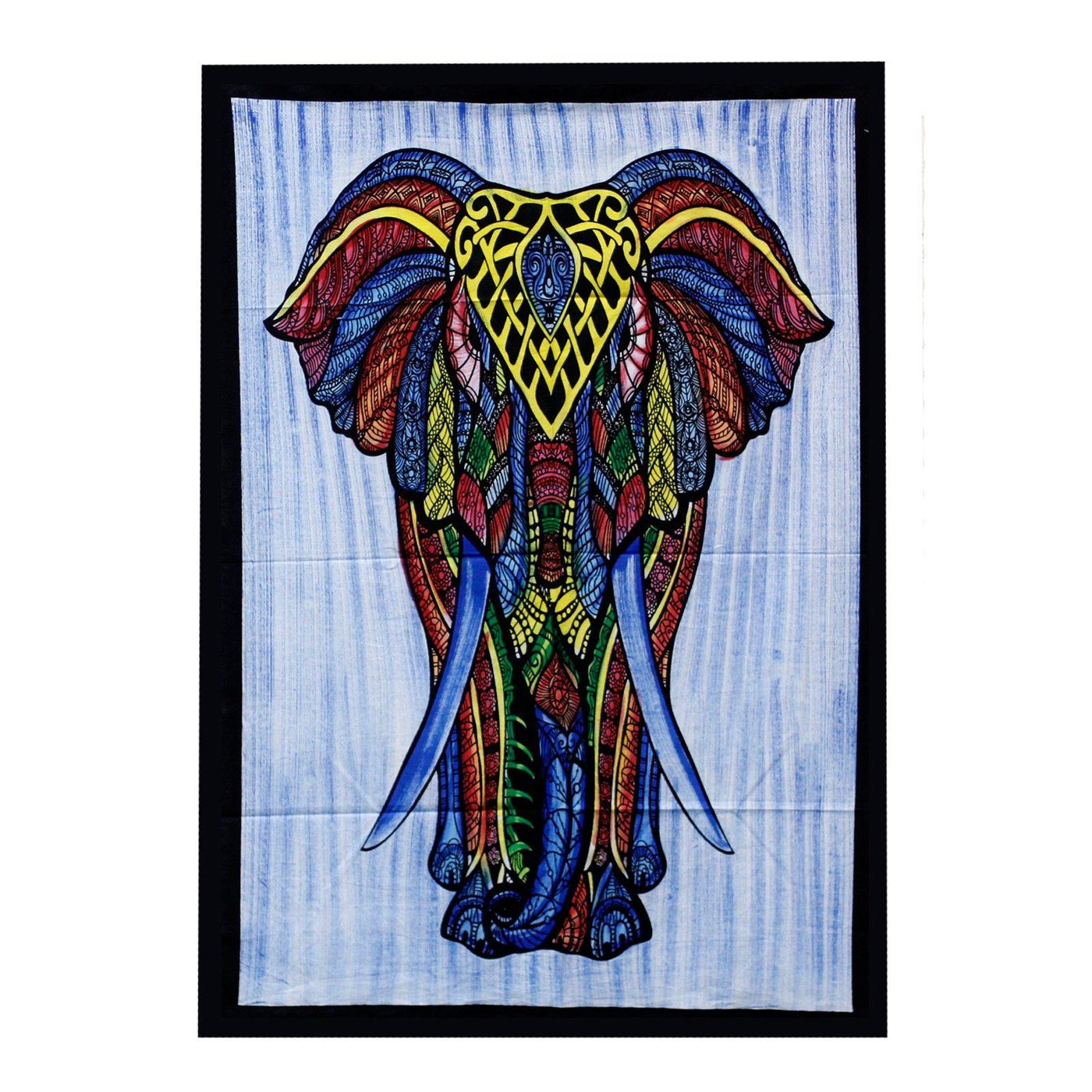 Hand-brushed Cotton Wall Hangings Tapestry, Elephant Design.