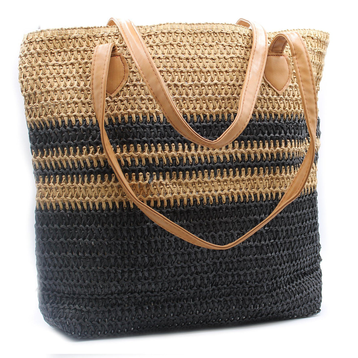Back To The Bazaar Large Black And Tan Women's Shopper Bag.