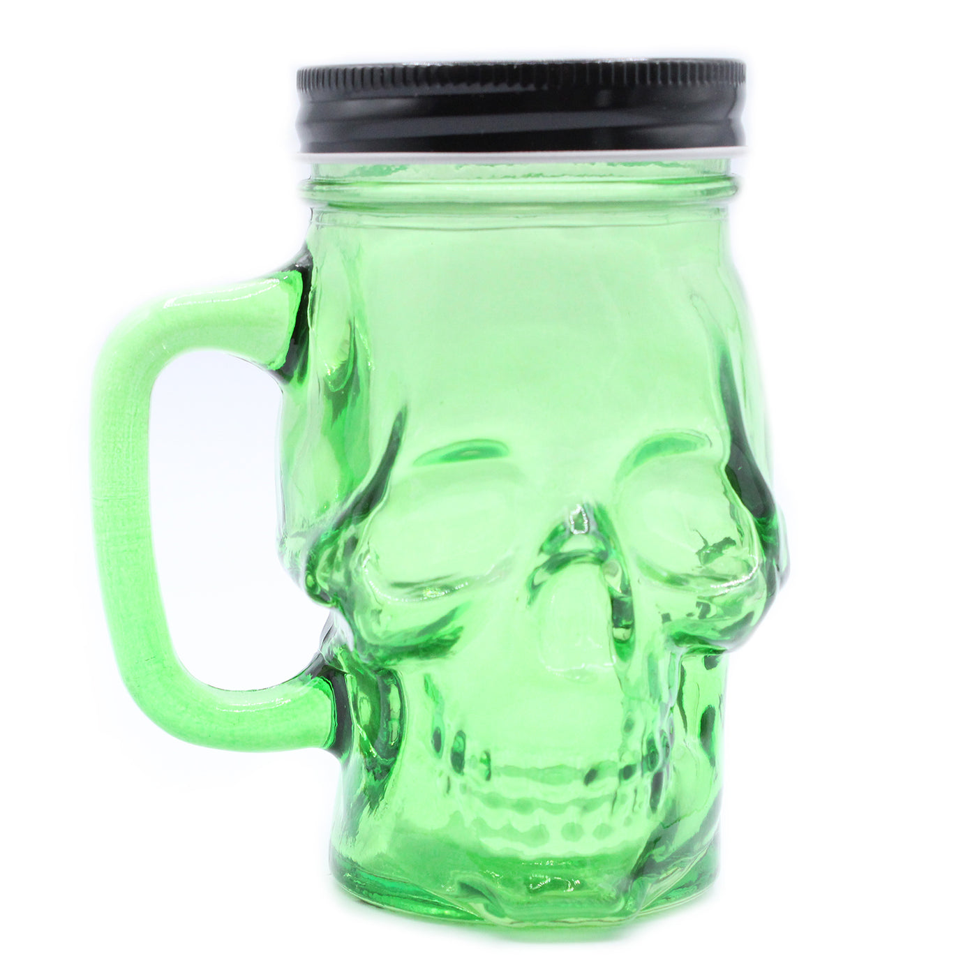 Green Skull Halloween Mason Jar.