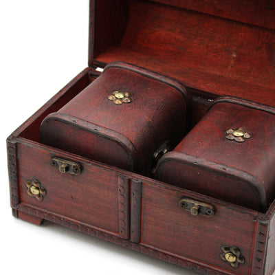 Replica Antique Aged Wooden Storage Chest - Set of 3.