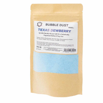 Shea Butter Festive Blue Fragranced Bath Dust - Texas Dewberry.#