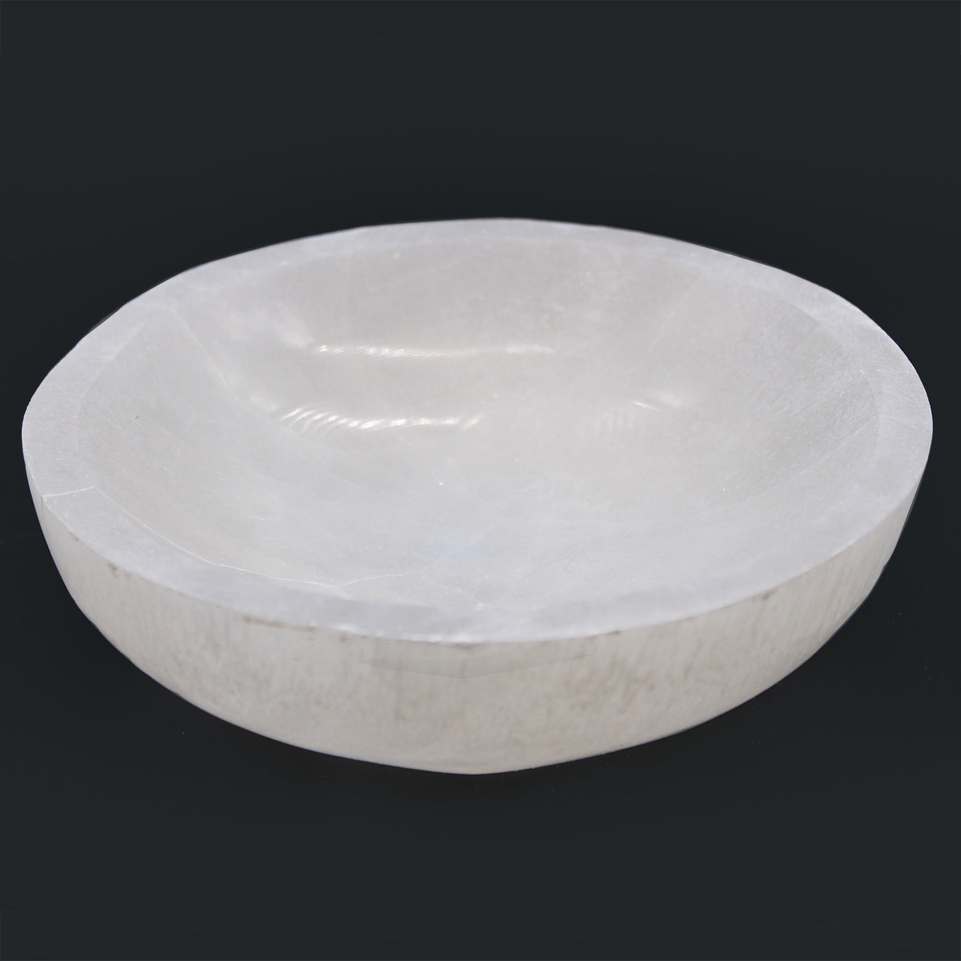 Selenite Round Large Bowl For Fruit And Snacks.