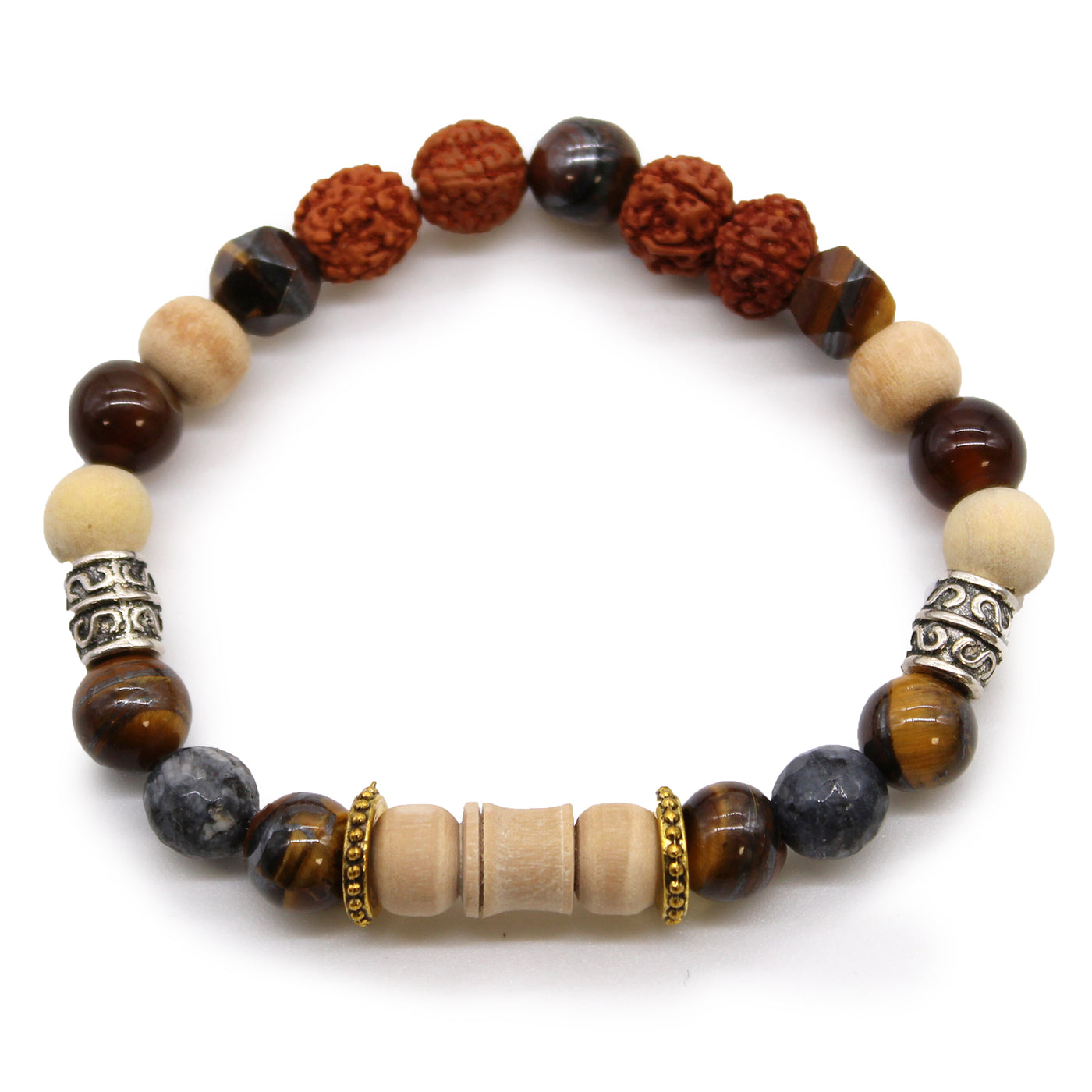 Acceptance Women's Bracelet With Stone Glass And Wooden Beads