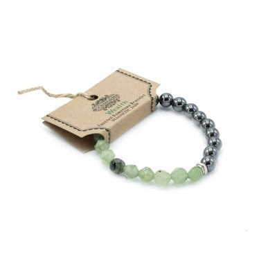 Unisex Faceted Gemstone Magnetic Jade Bracelet.
