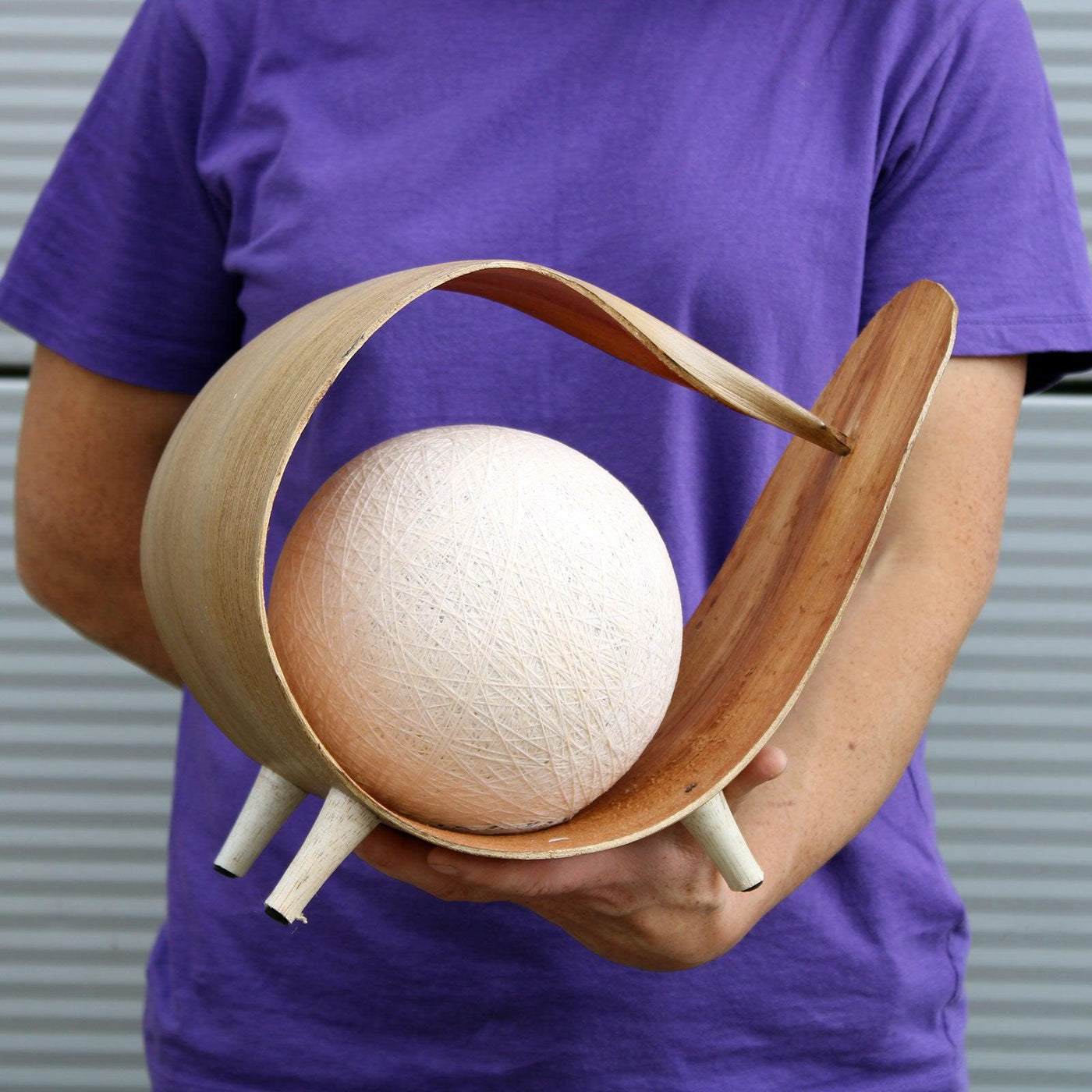 Natural Coconut Table Lamp - Natural Wrapover.
