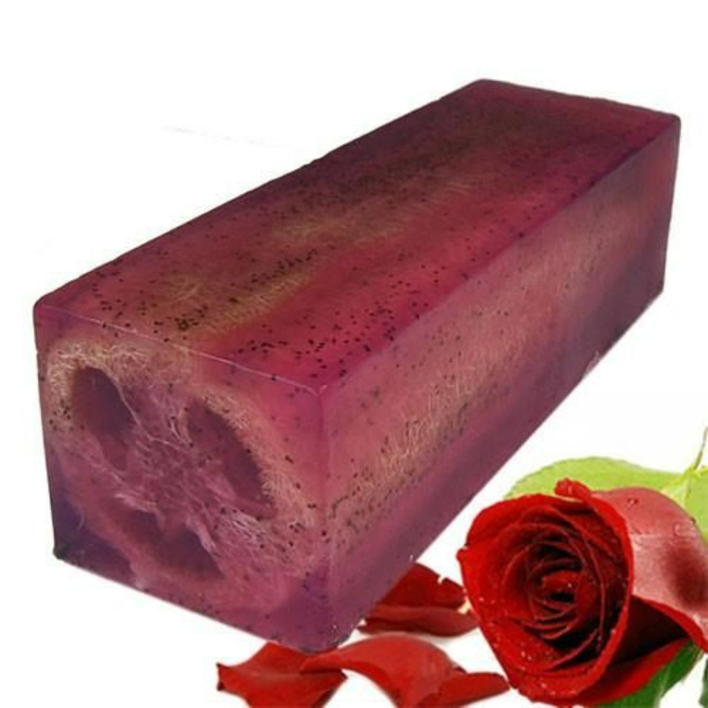 Loofah Exfoliating Soap Loaf - Rough & Ready Rose 1.5kg.