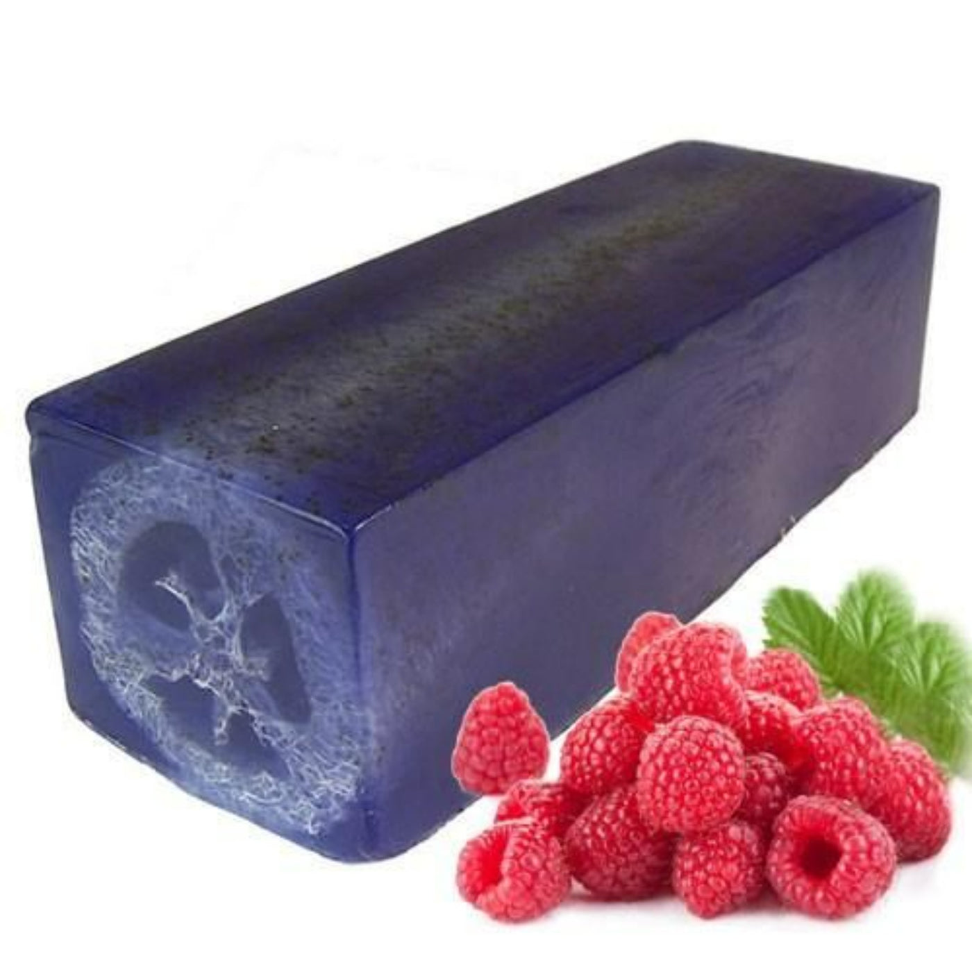 Loofah Exfoliating Soap Loaf - A Right Raspberry Rub 1.5kg.