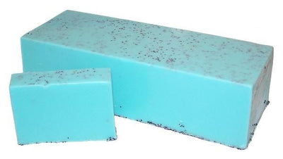 Aloe Vera Blue Body Soap Loaf And Slices.