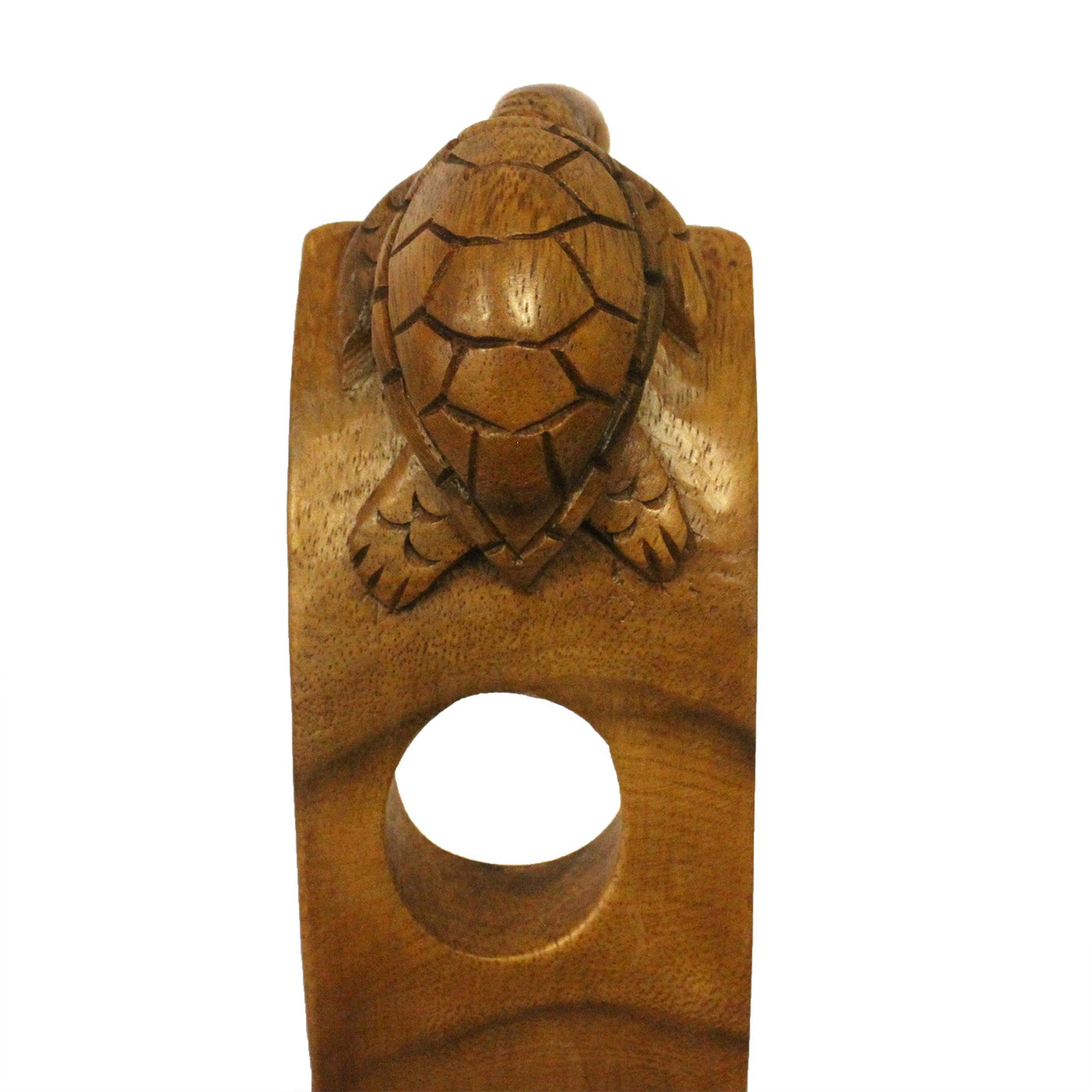 Suar Wood Turtle Balance Wine Holder.