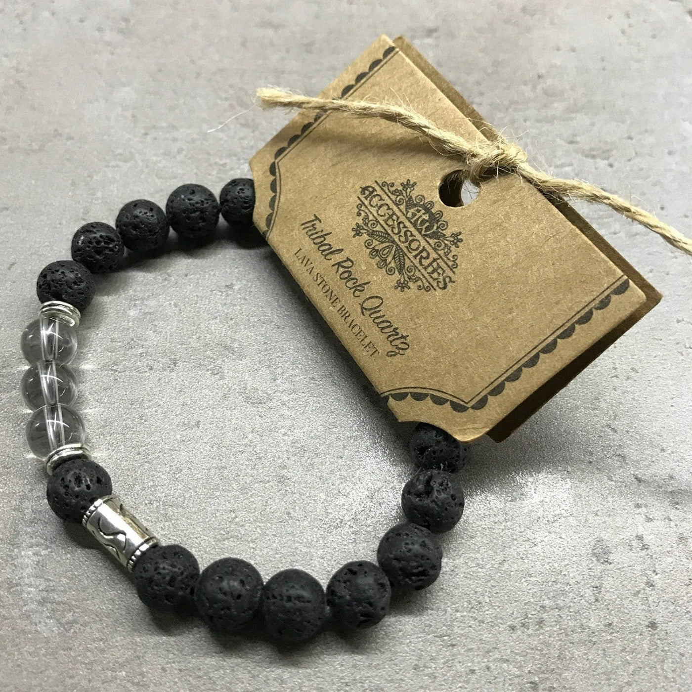 Silver Solar System Lava Stone Women's Bracelet With Beads And Gemstones.