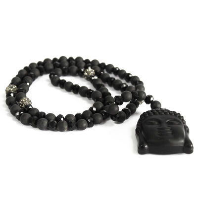 Mystic Blackstone Buddha Women's Necklace