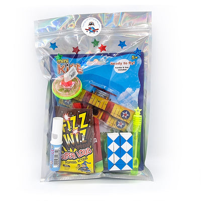 Pre Filled Boys Aeroplane Aviator Pilot Party Goody Bags With Toys And Sweets.