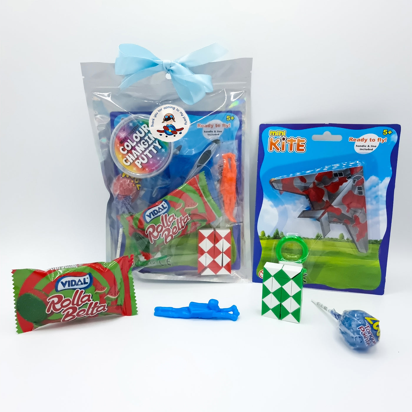 Boys Pre Filled Aeroplane Pilot Party Goody Bags Party Favours With Toys And Sweets.