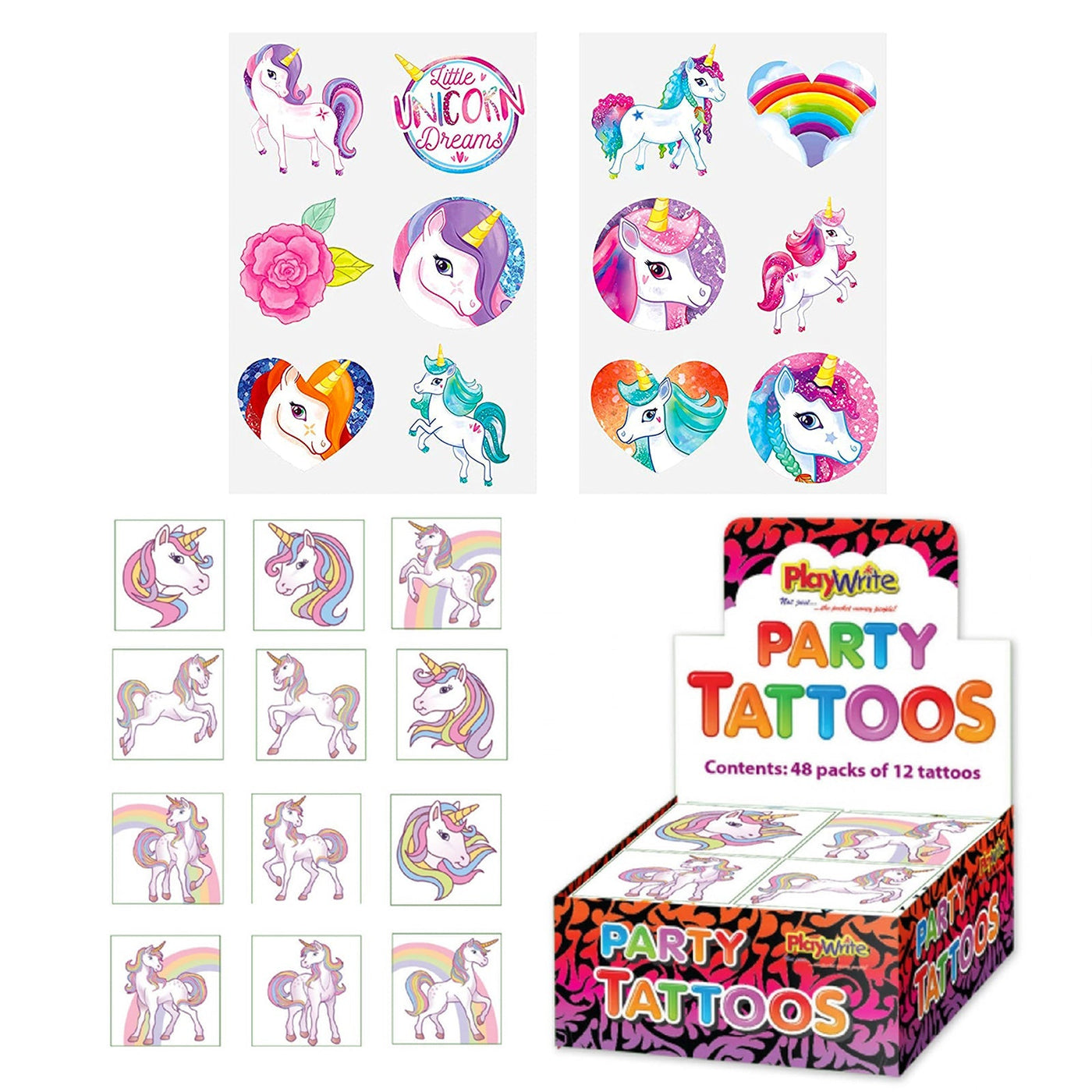 Pre Filled Rainbow Unicorn Party Bags, Party Favours For Girls With Slime, Putty Toys, And Sweets.
