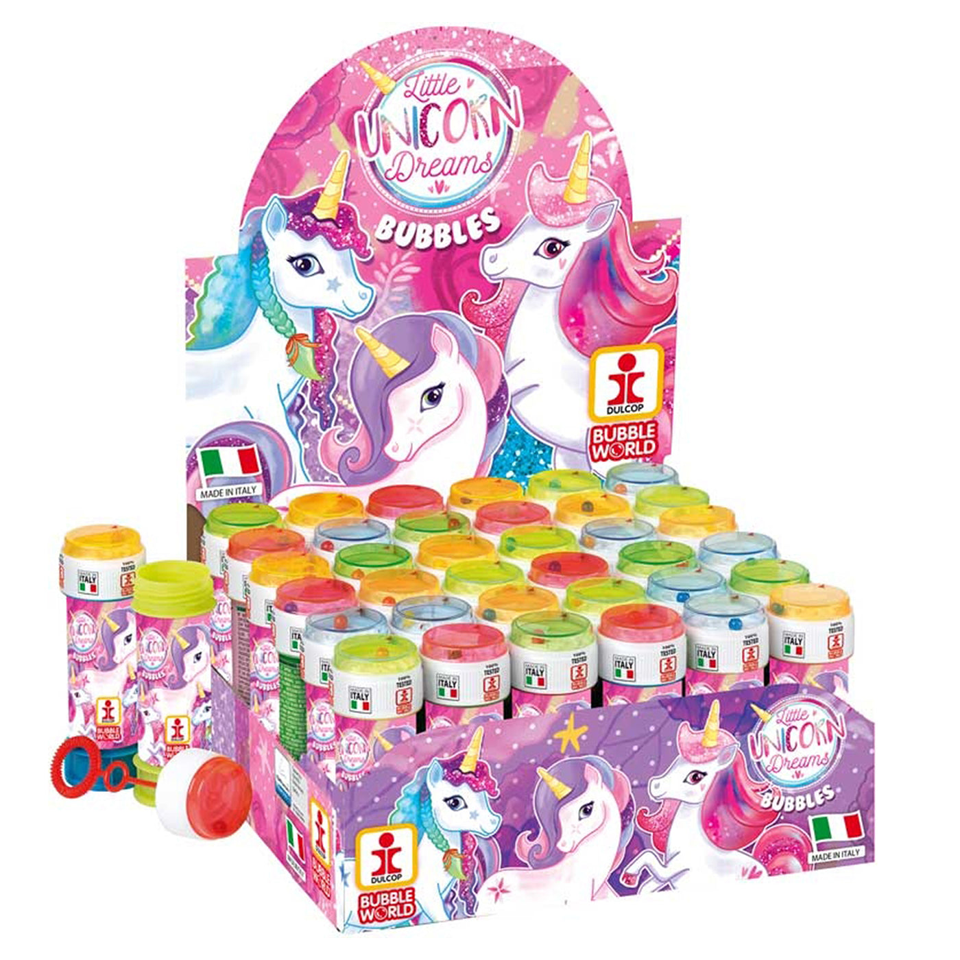 Pre Filled Rainbow Birthday Unicorn Party Goody Bags With Toys And Sweets.