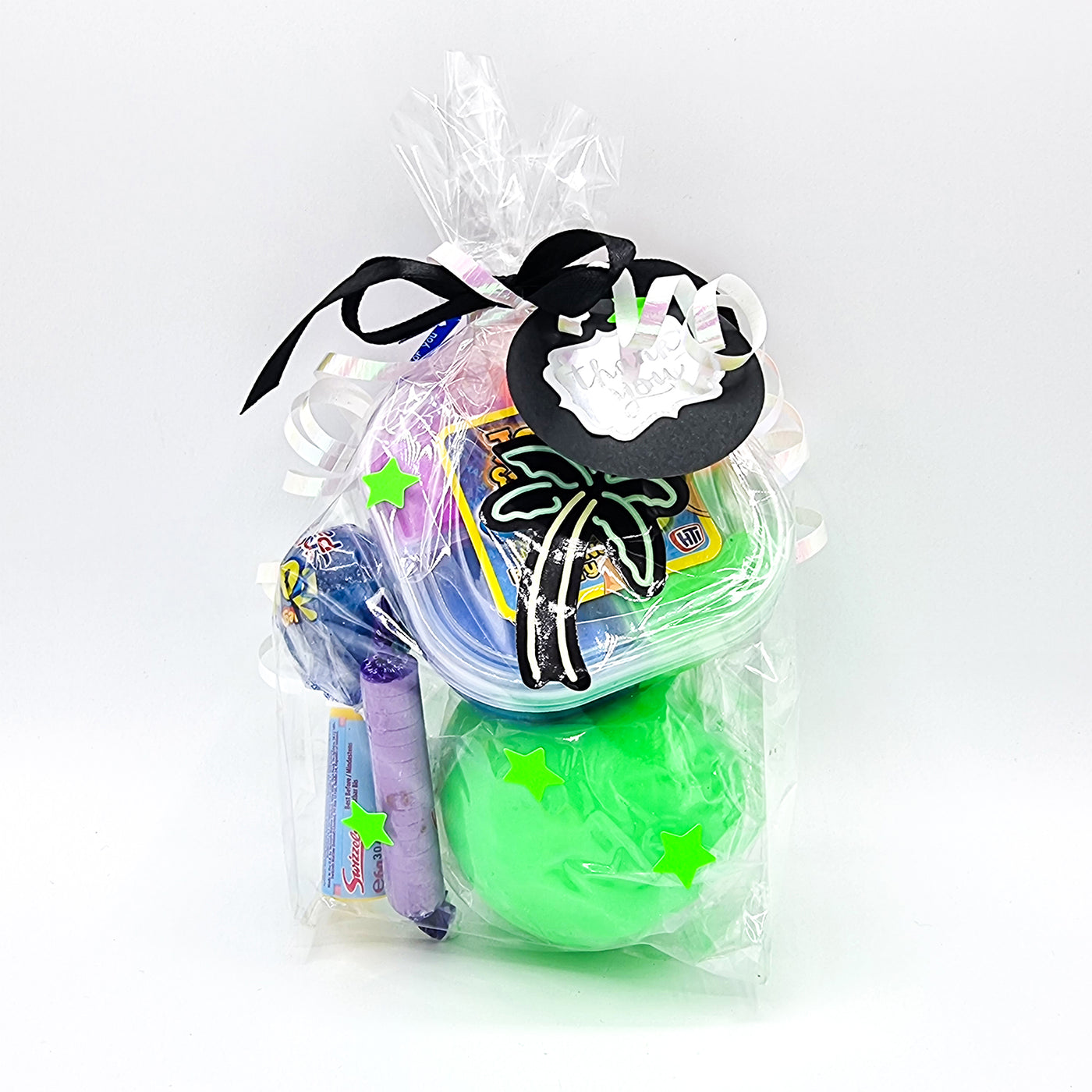 Neon Birthday Party Favours For Boys And Girls With Neon Treats And Candy.
