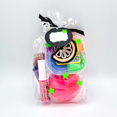 Neon Birthday Party Favours For Boys And Girls With Neon Treats And Candy, Neon Putty And Squash Balls