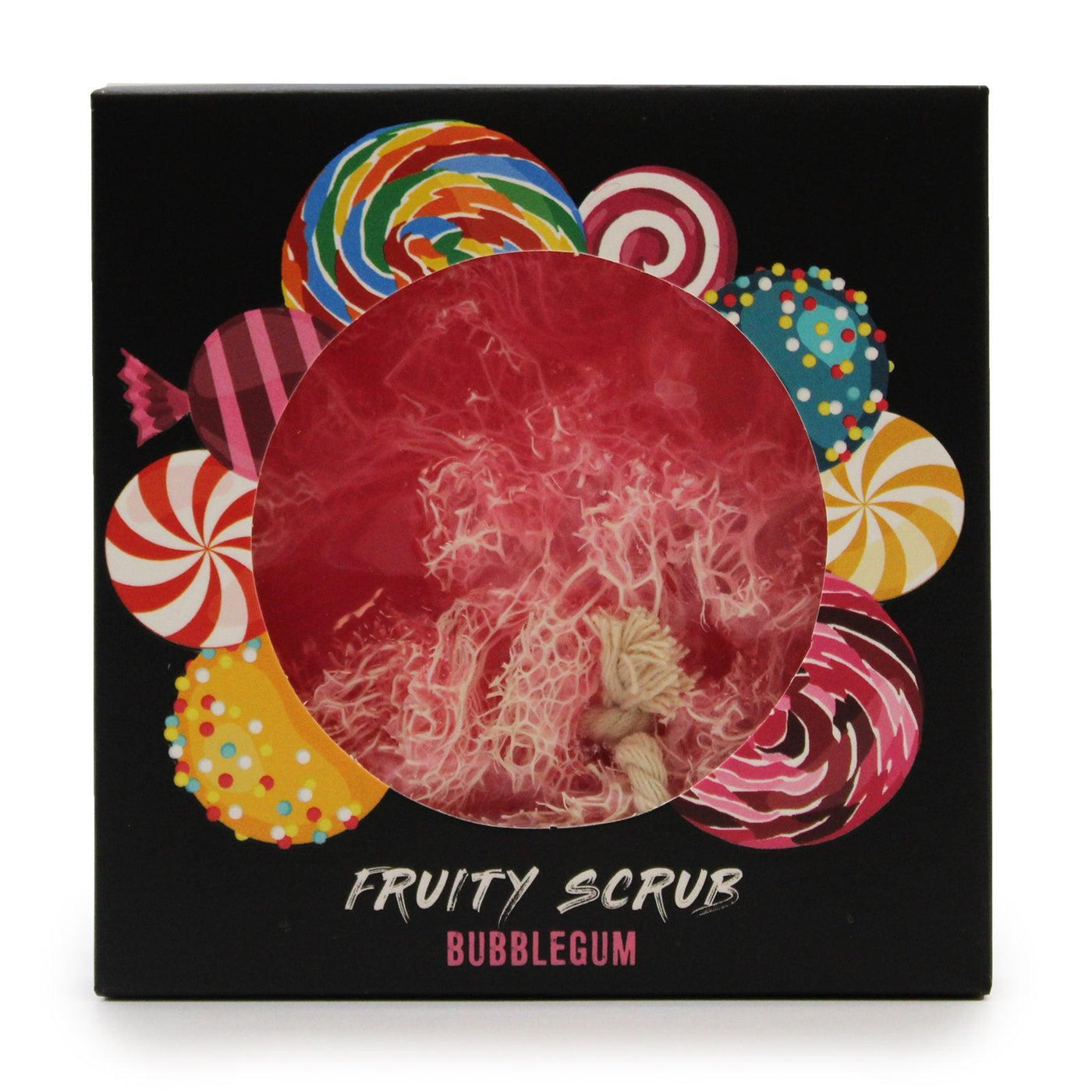 Gift Boxed Fruity Scrub Soap On A Rope -Bubblegum.