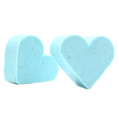 10x Blue Heart Shaped Paraben Free Fragranced Guest Soap - Lotus Flower.