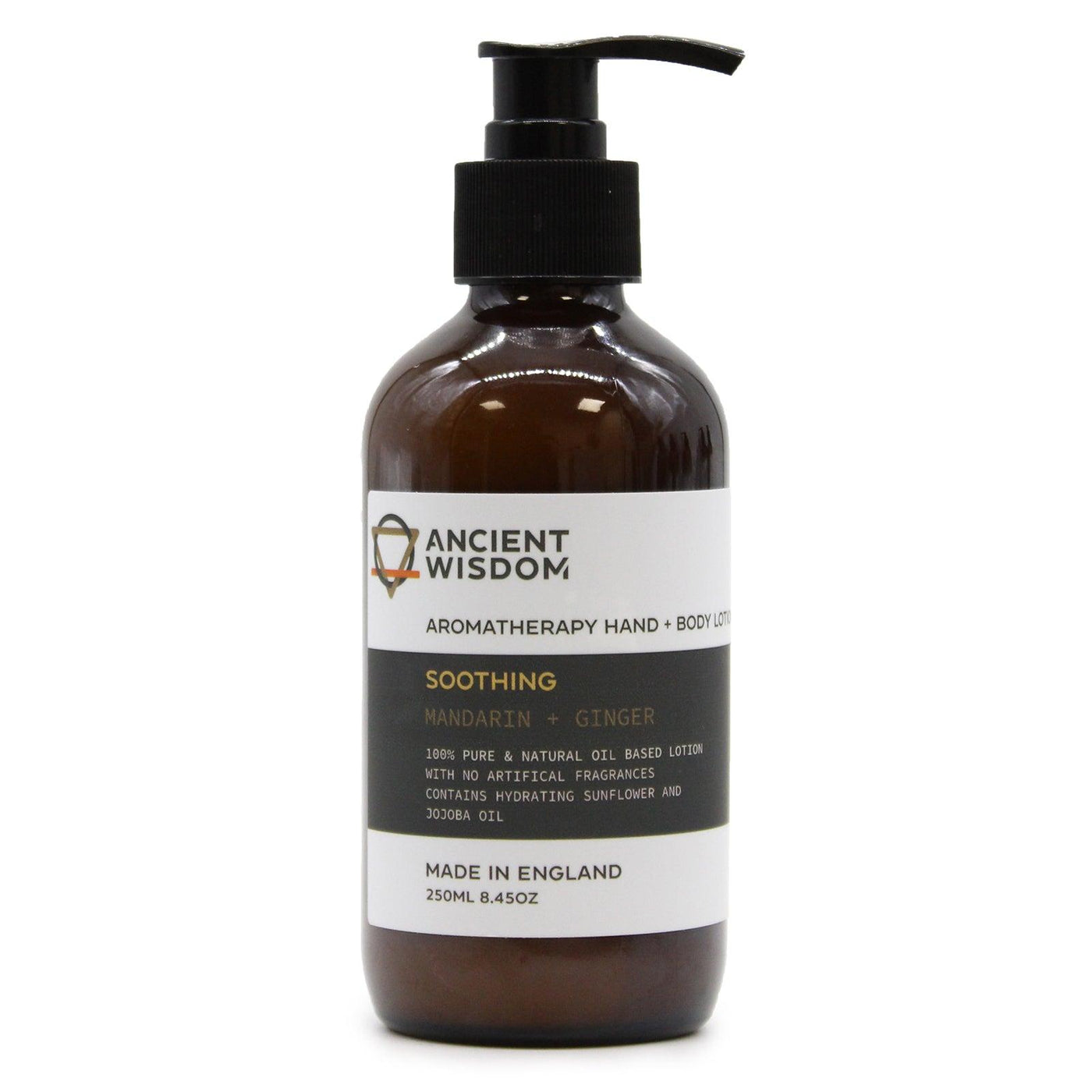 Aromatherapy Natural Essential Oil Hand & Body Lotion - Mandarin & Ginger.