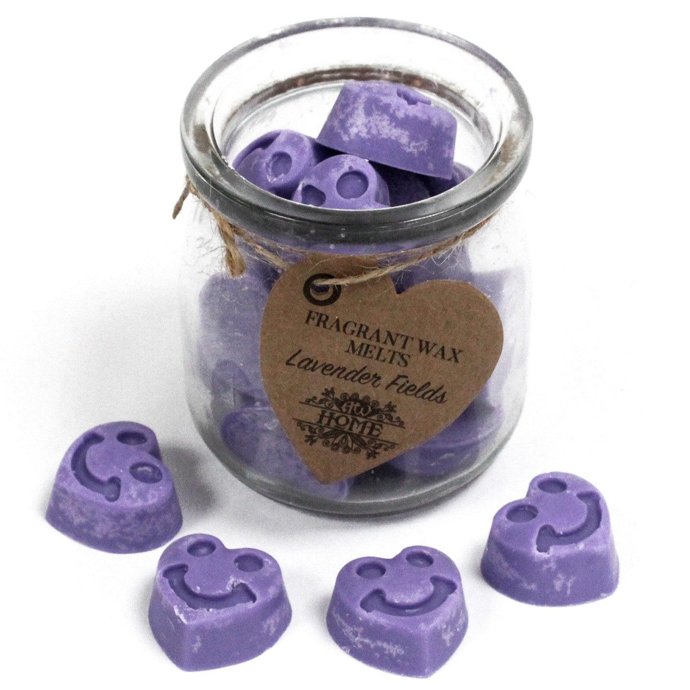 Natural Soy Fragrance Oil Heart Wax Melts - Lavender Fields.