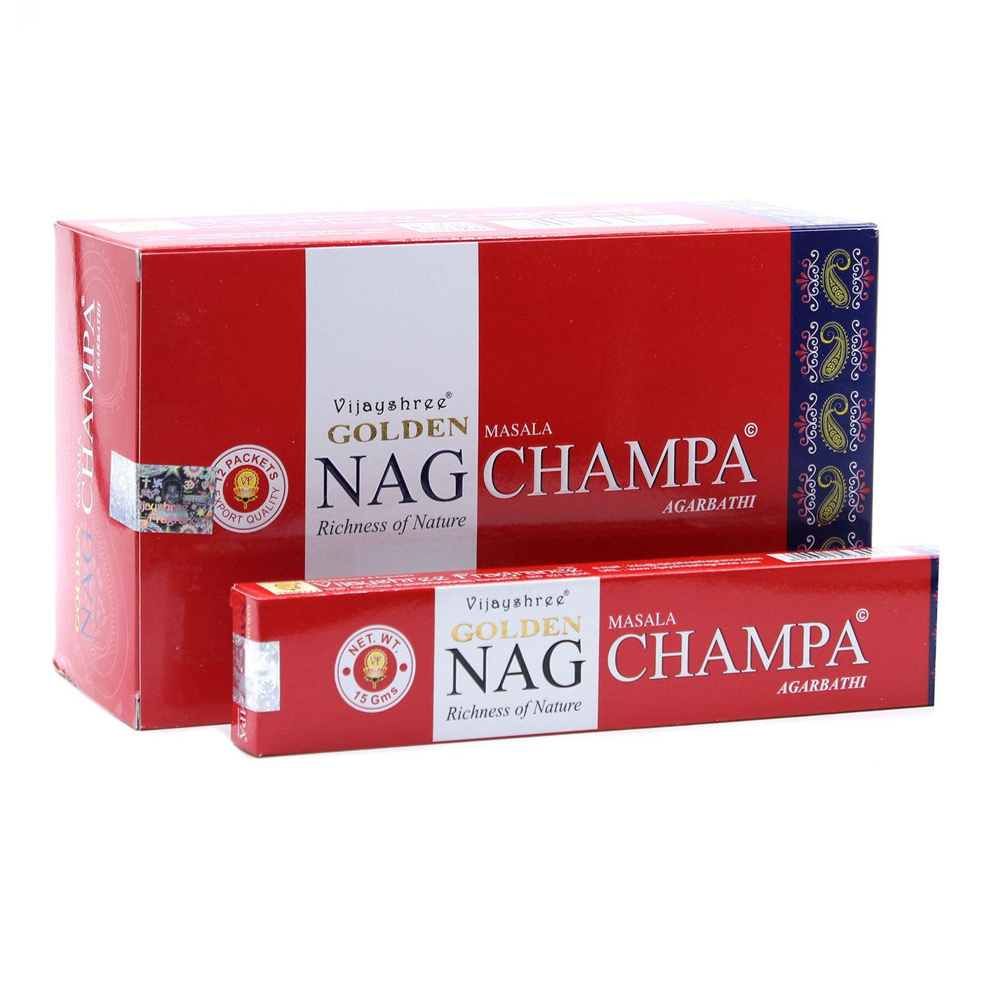 Golden Nag Champa Incense Sticks.