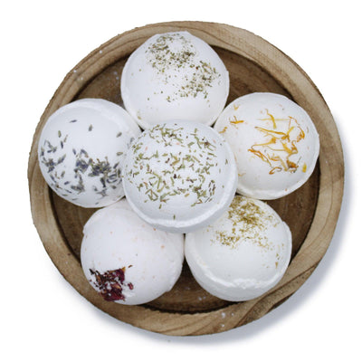 Himalayan Salt Bath Bombs - Skin Energise Lemon, Ginger, Orange & Avocado Oil 180g.