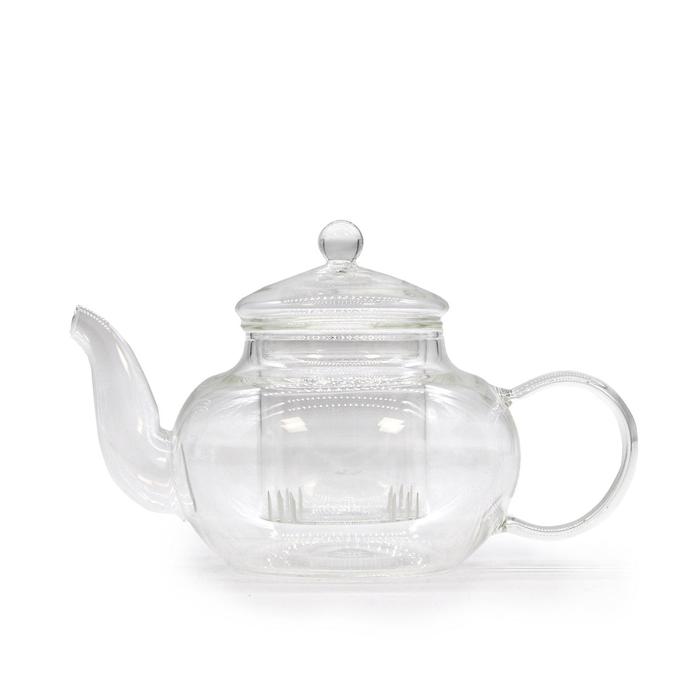Round Pearl Glass Infuser Teapot - 400ml