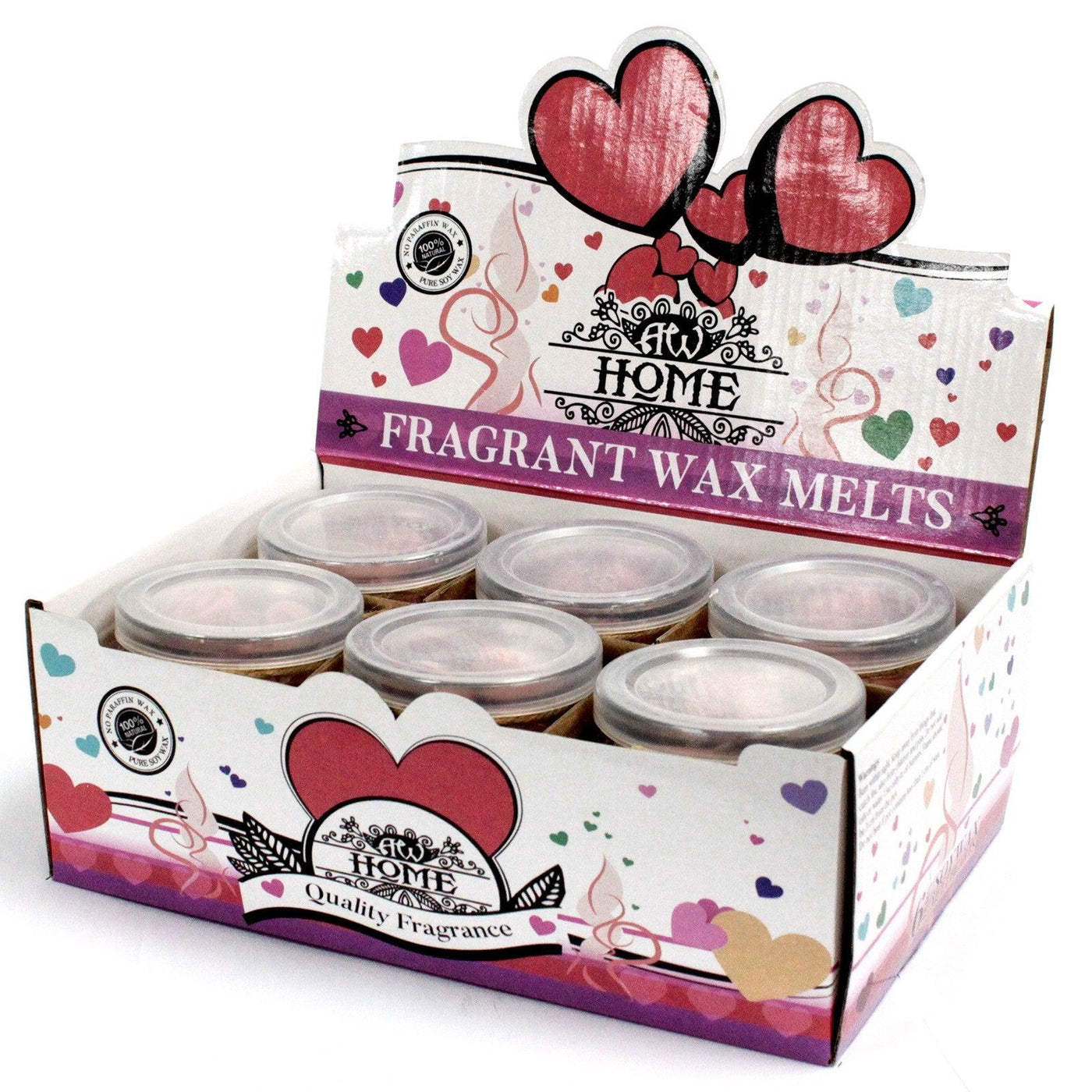 Natural Soy Fragrance Oil Heart Wax Melts - Classic Rose.