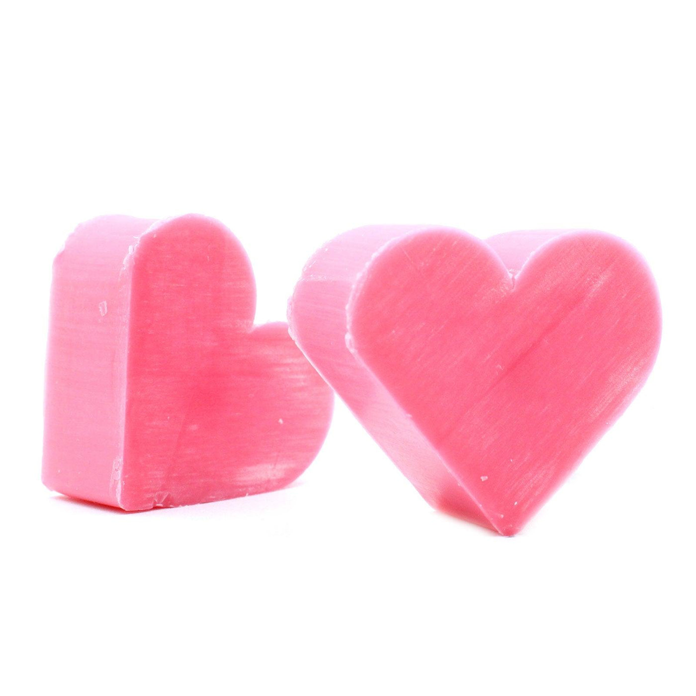 10x Pink Heart Shaped Paraben Free Fragranced Guest Soap - Wild Rose.