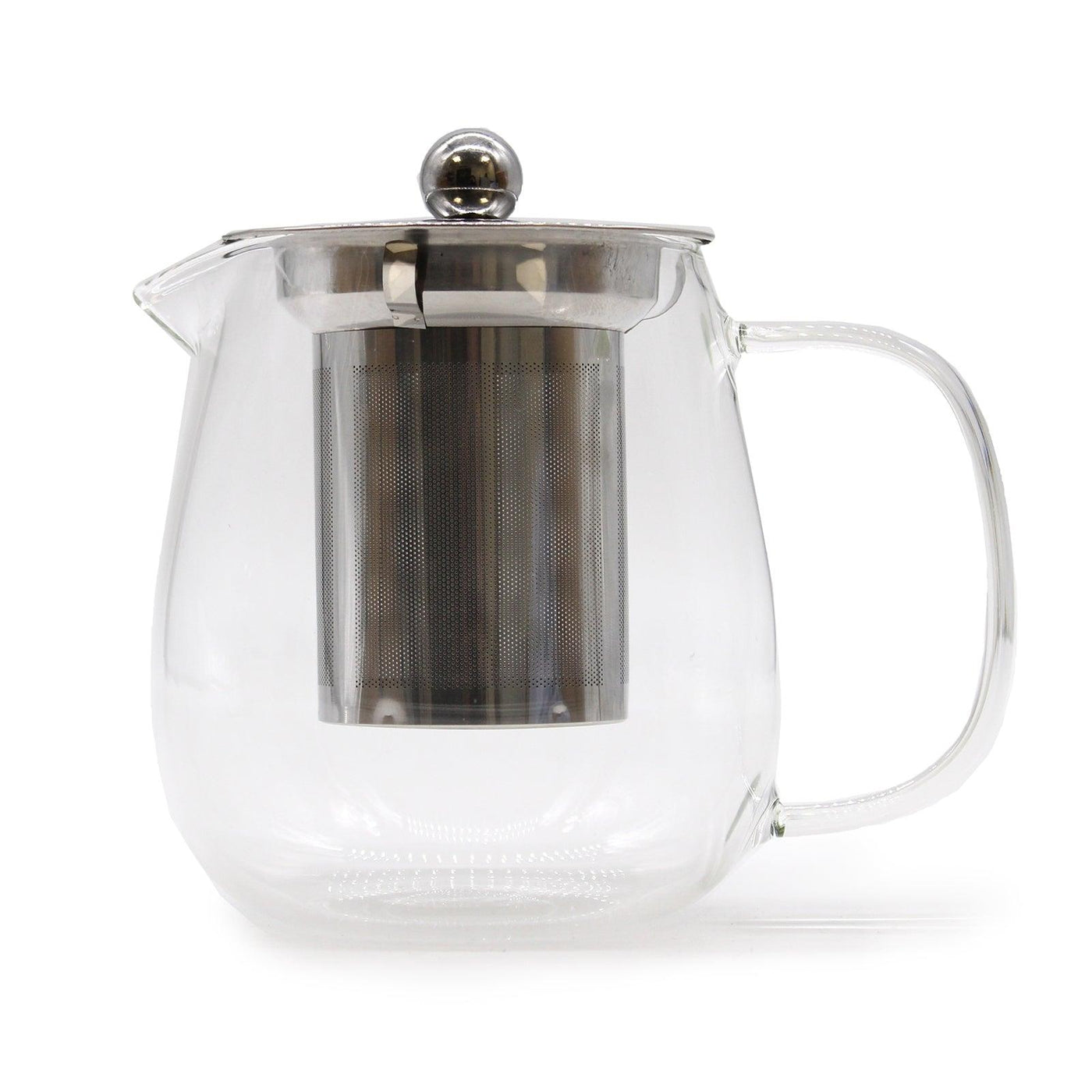 Contemporary Glass Stainless Steel Infuser Teapot - 550ml