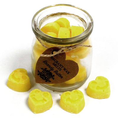 Natural Soy Fragrance Oil Heart Wax Melts - Brandy Butter.
