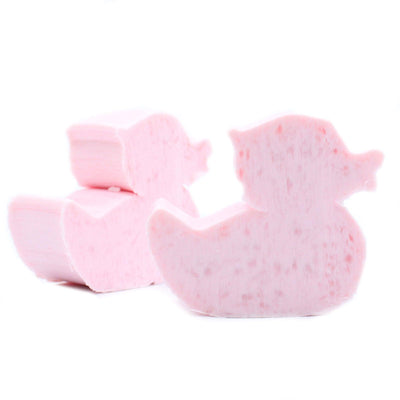 10x Light Pink Duck Shaped Paraben Free Fragranced Guest Soaps - Bubble Gum.